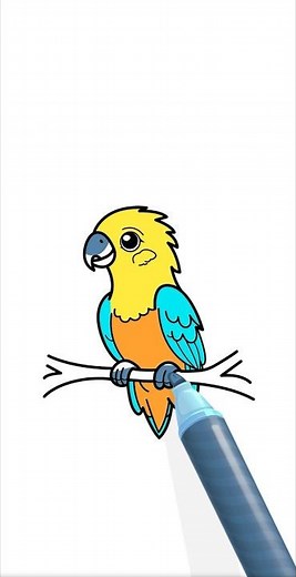 Majestic Eagle Coloring Page | Easy Bird Drawing and Coloring