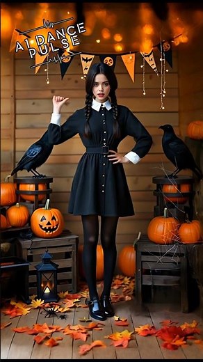 AI Wednesday Addams parody [Lecon Studios] #halloween #wednesday #addamsfamily #aidance