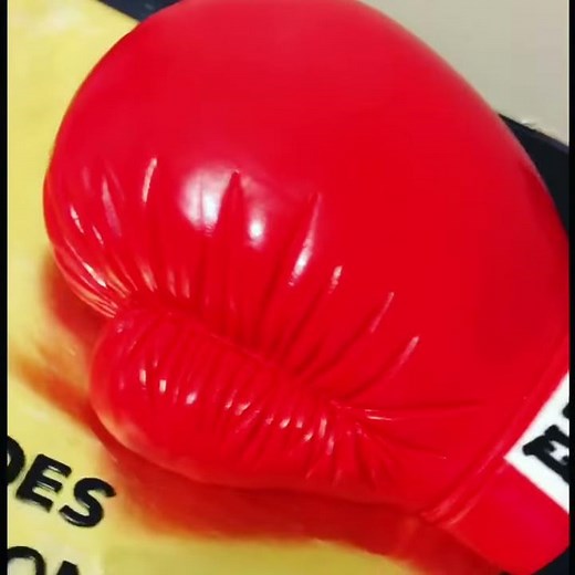Boxing glove cake