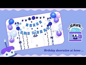 DIY Birthday Decortion Idea at Home 🎈| Elegant & Easy #birthdaydecoration