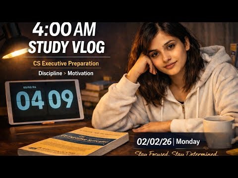 4:00 am study vlog | CS Executive 2026 | Productive | Preparation group 1 / group 2