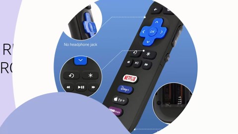 (2-Pack) for Onn-Roku-TV-Remote,for TCL-Roku-TV-Remote,for Hisense Roku/Sharp Roku/Insignia Roku Smart TVs (Only for Roku TV)