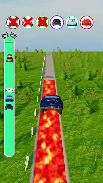 Pixar Cars VS Lava #beamngdrive
