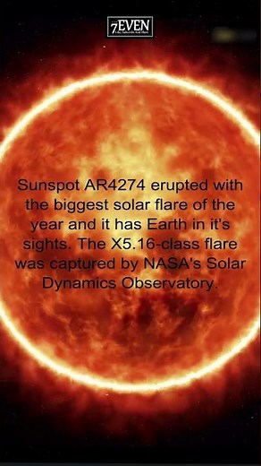 Sunspot AR4274 erupted with the biggest solar flare of the year