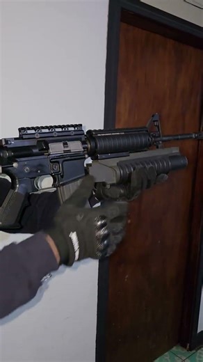 Airsoft M203 Launcher… Did You See That? 💥 #airsoft#airsoftgun#airsoftshorts #m203#grenadelauncher