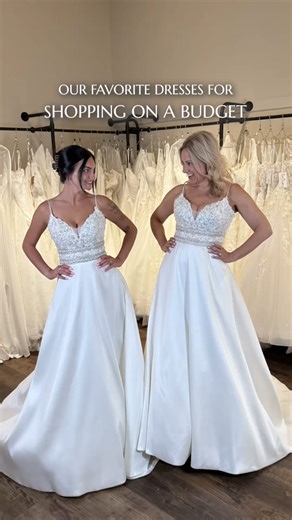 Saving money and STILL looking expensive? Sign us up! 👏 #weddingdress #2026bride #buffalony | Victoria's Bridal Shoppe