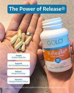 364 reactions · 71 comments | Made with all-natural ingredients, Release® works with your body to help you achieve your weight loss goals. Release® can help: 襤 Reduce cravings  Improve your metabolism ⚡Keep you energized | GOLO for Life | Facebook