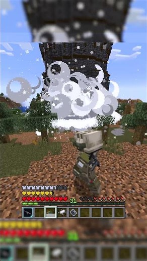 ATTACKING A HUSK BASE WITH MODERN WEAPONS #shorts #minecraft #minecraftmods