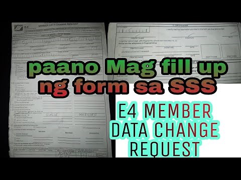 paano Mag file ng form sa SSS E4 member data change request