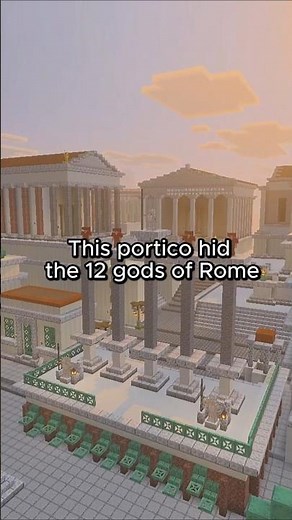 This portico hid the 12 gods of Rome | Minecraft #minecraft #shorts