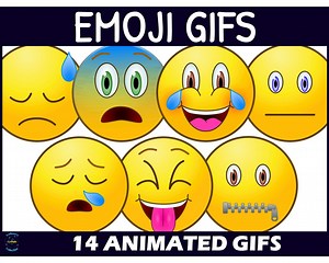 Emoji Gifs Set 10 - Emotions Clip Art - Animated Emoji Clip Art - Emoji Animations - Etsy