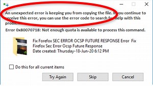 How do you fix an unexpected error?