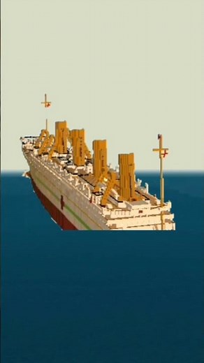 Britannic sinking animation #shorts #minecraftbuilding #titanic #minecraftcruiseship #britannic