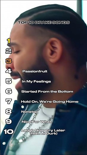 🎤 TOP 10 DRAKE SONGS 🔥 #music #drake #song