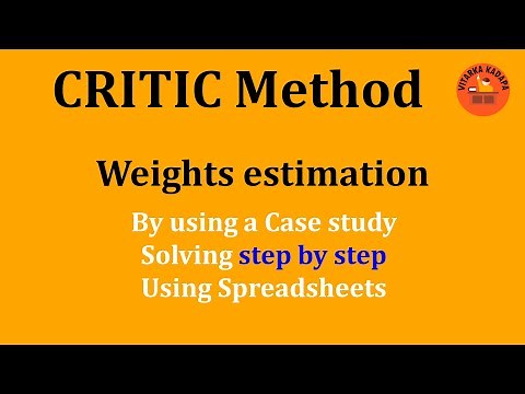 How to Evaluate Weights by using CRITIC method | Objective Weights in MCDM