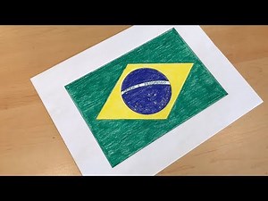 Brazilian Flag Drawing 🇧🇷