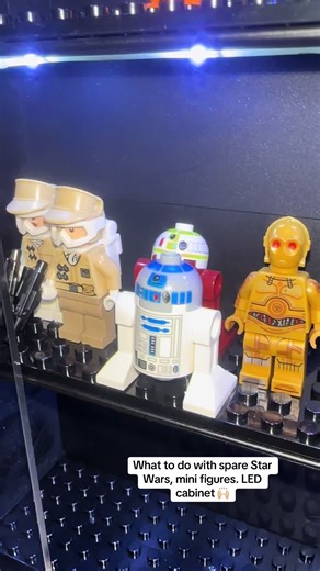When you have spare @Star Wars mini @LEGO figures and other Lego miniatures @Smyths Toys Superstores have an excellent LED cabinet. #minifigure #Lego #StarWars #FYP #SmythsToys