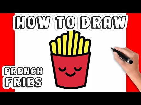 HOW TO DRAW FRENCH FRIES EASY | CUTE DRAWING STEP BY STEP