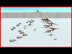 MANTIS & ACHILLES WITH 15 RHINOCEROS VS FACTIONS - ANIMAL REVOLT BATTLE SIMULATOR