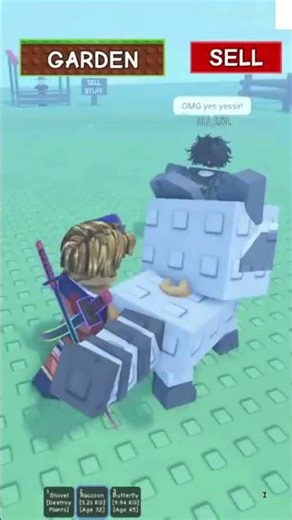 Testing players with RACCOON and BUTTERFLY in grow a garden #roblox #robloxedit #growagarden