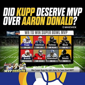 Cooper Kupp was named MVP in the SB. 🏆 | Mike Vick