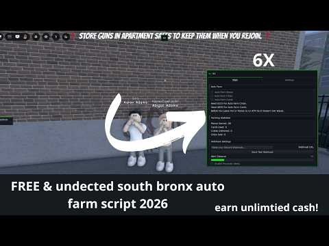 FREE & UNDETECTED South bronx autofarm script 2026, box farm, chips farm and card farm + webhook. 6X