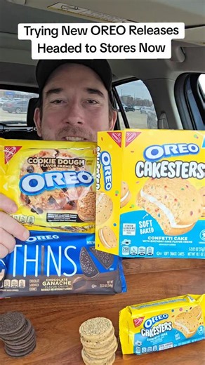 Snackolator on Instagram: "Are you trying any of the new OREO items? To me they're all delicious with the Cookie Dough OREOs bring my favorite followed closely by the Confetti Cake Cakesters and then the Chocolate Ganache Thins. #oreo #oreos #cookiereview #cookies #cookie"