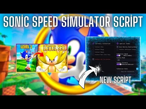 Sonic Speed Simulator Script | Collect All | Auto Rebirth | Auto Join Race | And & More