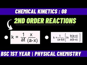 Second order reactions | Integrated rate law | Chemical kinetics - Bsc 1st year chemistry