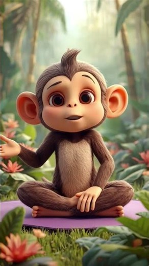 Yoga Time with a Monkey 🧘‍♂️🐒