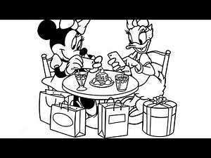 How to Coloring Minnie Mouse Easy, Minnie Mouse Drawing and Coloring Pages for Kids, 110