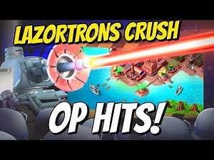 Boom Beach Lazortrons vs Operation Attacks!
