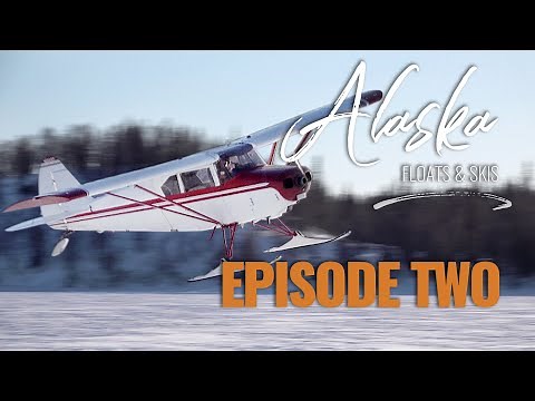 Alaska Bush Ski Flying and STUCK in Overflow | Winter Flight Training
