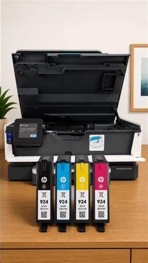 Install Ink Cartridges in HP OfficeJet Pro 8120e #shorts