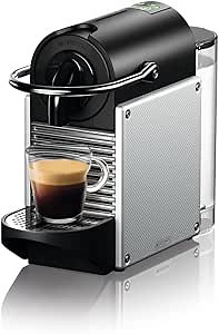 Nespresso Pixie Espresso Machine by De'Longhi, 1100ml, Aluminum,Silver