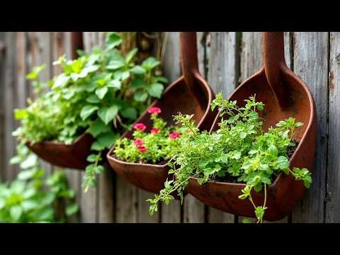 Rustic Garden Magic 🌿 | Turn Old Junk into Beautiful Planters!