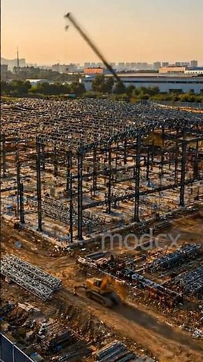 Industrial Factory Construction Timelapse | From Groundbreaking to Finished Facility #construction