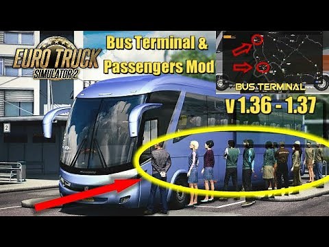 How To Active Ets 2 Bus Terminal And Passenger Mod v1.36 - 1.37 || Euro Truck Simulator 2