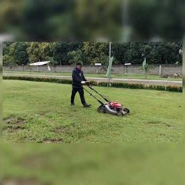 Grass Cutting Using Push Mower