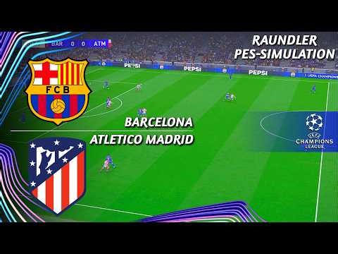 🔴Barcelona vs Atlético Madrid | UEFA Champions League | Quarter-Final | 1st Leg | PES 21 Simulation
