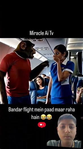 Bandar Ne Flight main Kya kiya😂😱 Funny travel vlog must watch Ai monkey vlogs#shorts feed