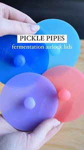 Which colour of the Pickle Pipe do you find yourself grabbing the most often? ⬇️ ⁠ Pickle Pipe airlocks are the easiest way to vent fermentation gas. The one-way valve automatically releases gas, without letting in any oxygen that can cause spoilage, so jars don’t have to be babysat and manually burped daily. ⁠ ⁠ Our innovative fermentation airlocks (Pickle Pipes) make fermenting a breeze, ensuring your ferments are always fresh, tangy, and packed with gut-loving probiotics.⁠ Sounds like you nee