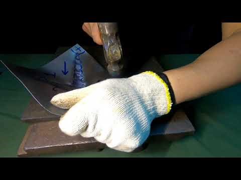 汽車板金基本功----板面稜線加工 Autobody repair ,Basic skill----panel beating----pyramid