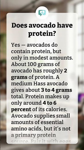 Does avocado have protein?