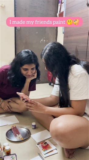 Best friends sleepover ideas 🎨 #bestfriends #sleepover #canvaspainting #artideas #acrylicart