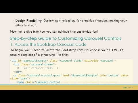 Transforming Bootstrap Carousel Icons into Stylish Arrow Buttons with Circular Backgrounds