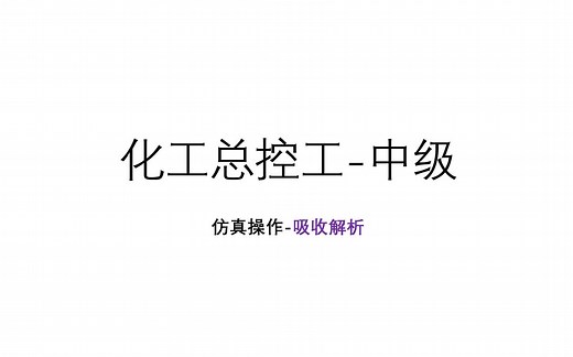 吸收与解析整套流程操作