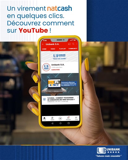 145 reactions · 15 shares | Visualisez notre tutoriel pour effectuer étape par étape votre premier virement sue compte mobile NatCash ! https://f.mtr.cool/zngriybndm #UnibankHaiti #FaisonsRouteEnsemble #virementsurcomptemobile #Unibankonline | UNIBANKHaiti | Facebook