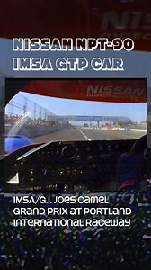Take a ride around Portland International Raceway in the IMSA Nissan NPT-90 GTP car. A 950 HP V6 twin turbo monster that made 8000 lbs of downforce and sent the power to the ground through a Hewland 5-Speed manual transmission. | IMSA