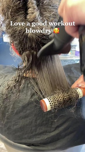 Blow Dry Curly Hair Straight Tutorial